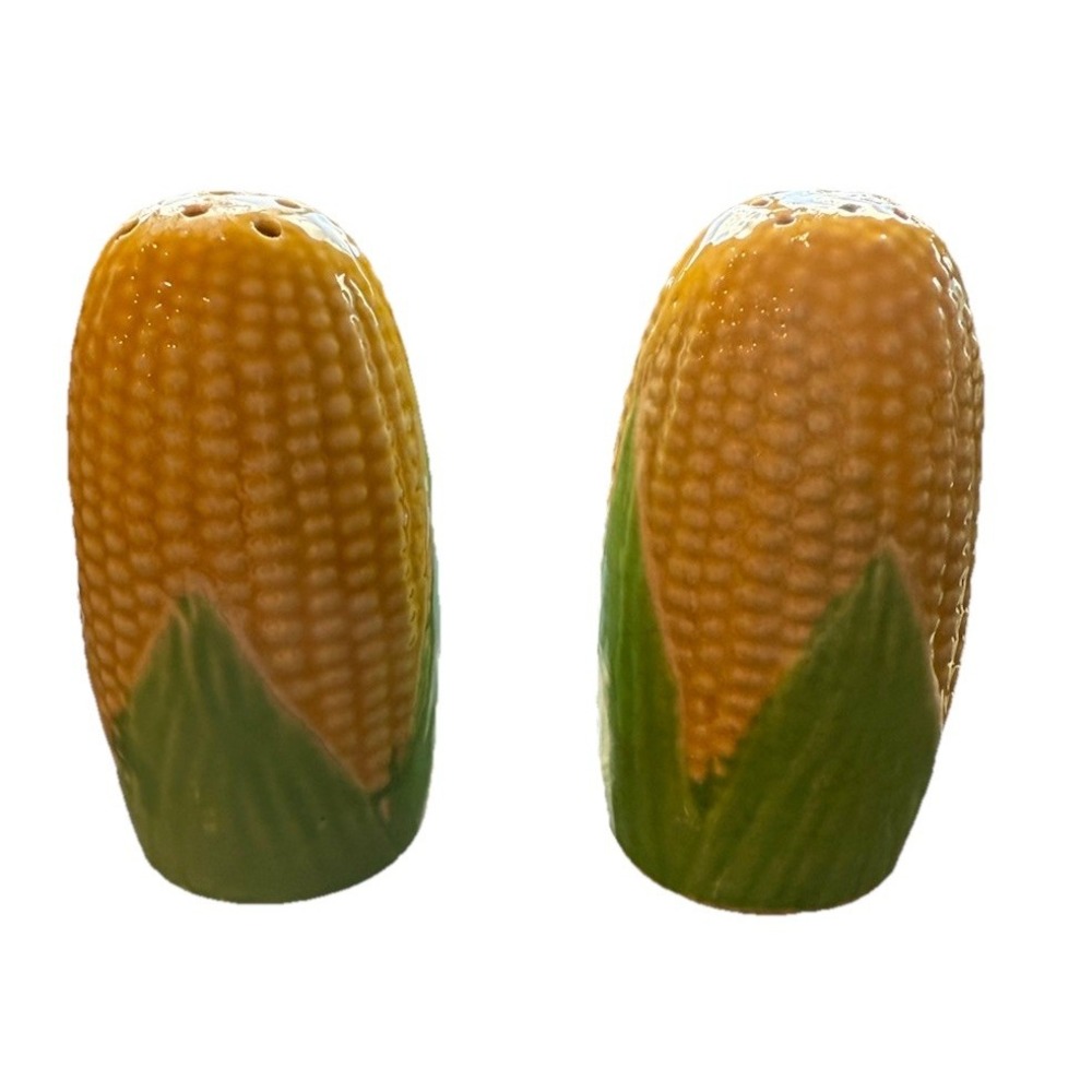 Corn Salt and Pepper Shakers Ear Corn Corn Cob Made in Japan Vintage Yellow - Picture 7 of 7